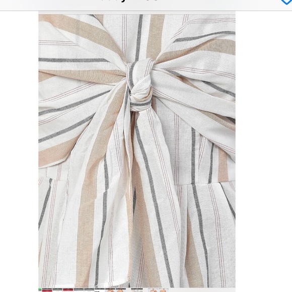 TASHA Overlay Front-Tie Capri Jumpsuit - Picture 7 of 8